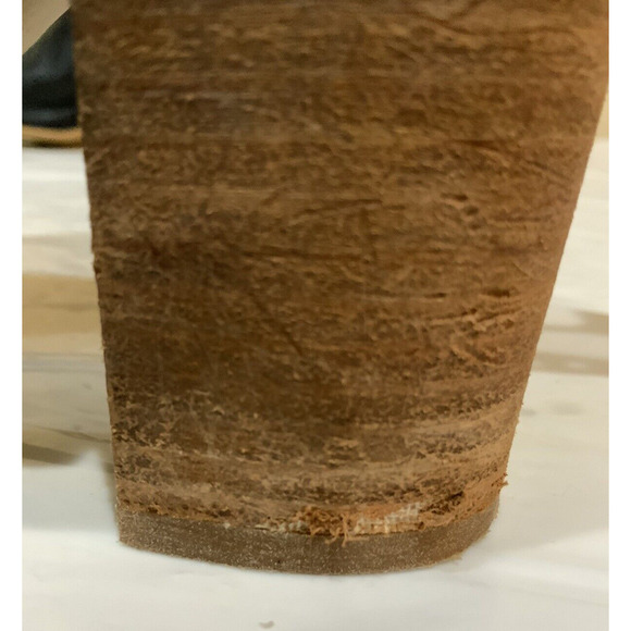 Steve Madden Sandal Women Size 5.5 Nonstop Black Leather Wrap Snap Open Peep Toe - Picture 12 of 12